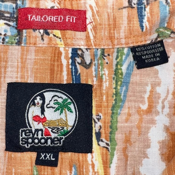 Reyn Spooner Button Up Short Sleeve Hawaiian Shirt Tailored Fit Men’s XXL - Picture 6 of 7